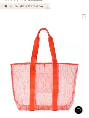 Victoria’s Secret Coral Beach Tote NWT